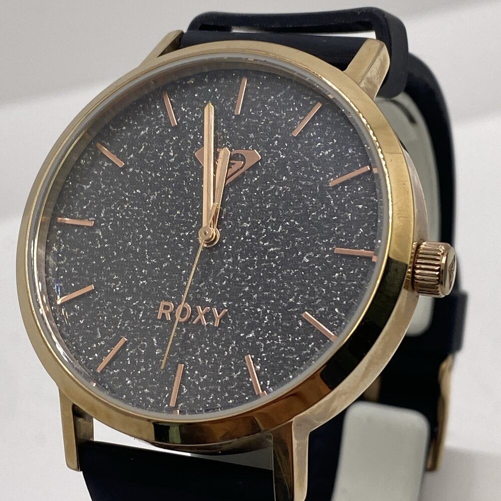 Roxy Womens Rose Gold Watch Works New Battery Surfing Watch